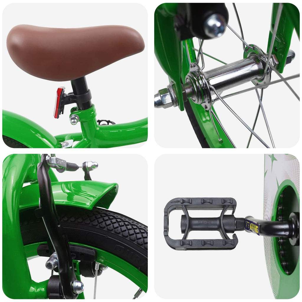Bicicleta Infantil 14 Polegadas para 3 a 5 anos Verde — foto 4