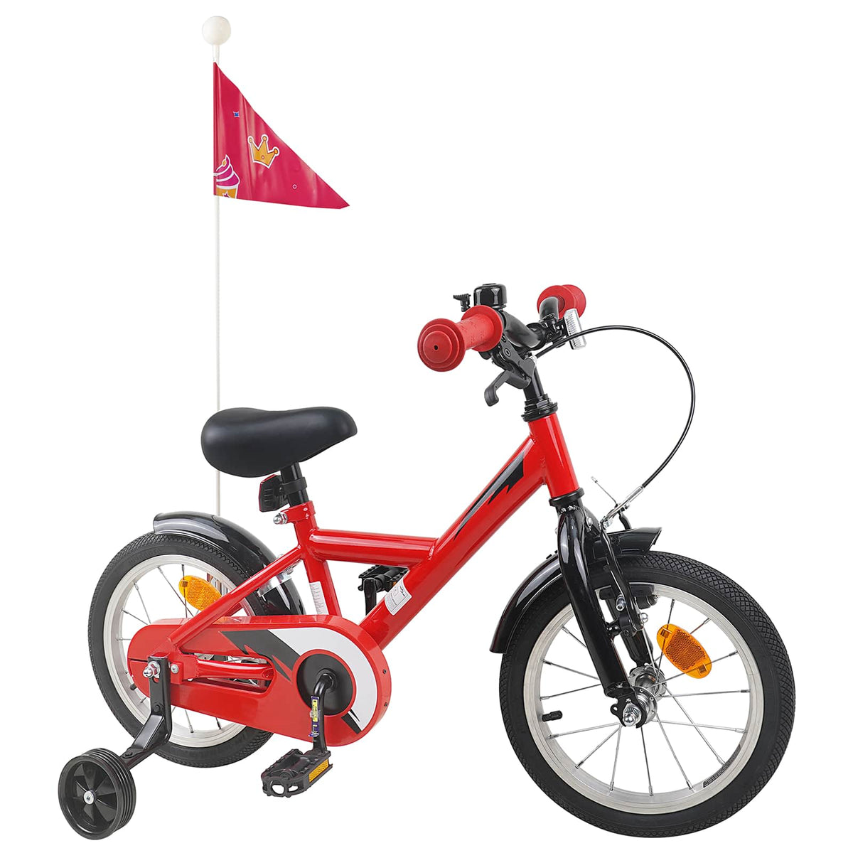Bicicleta Infantil 14 Polegadas para 3 a 5 anos Vermelho — foto 2