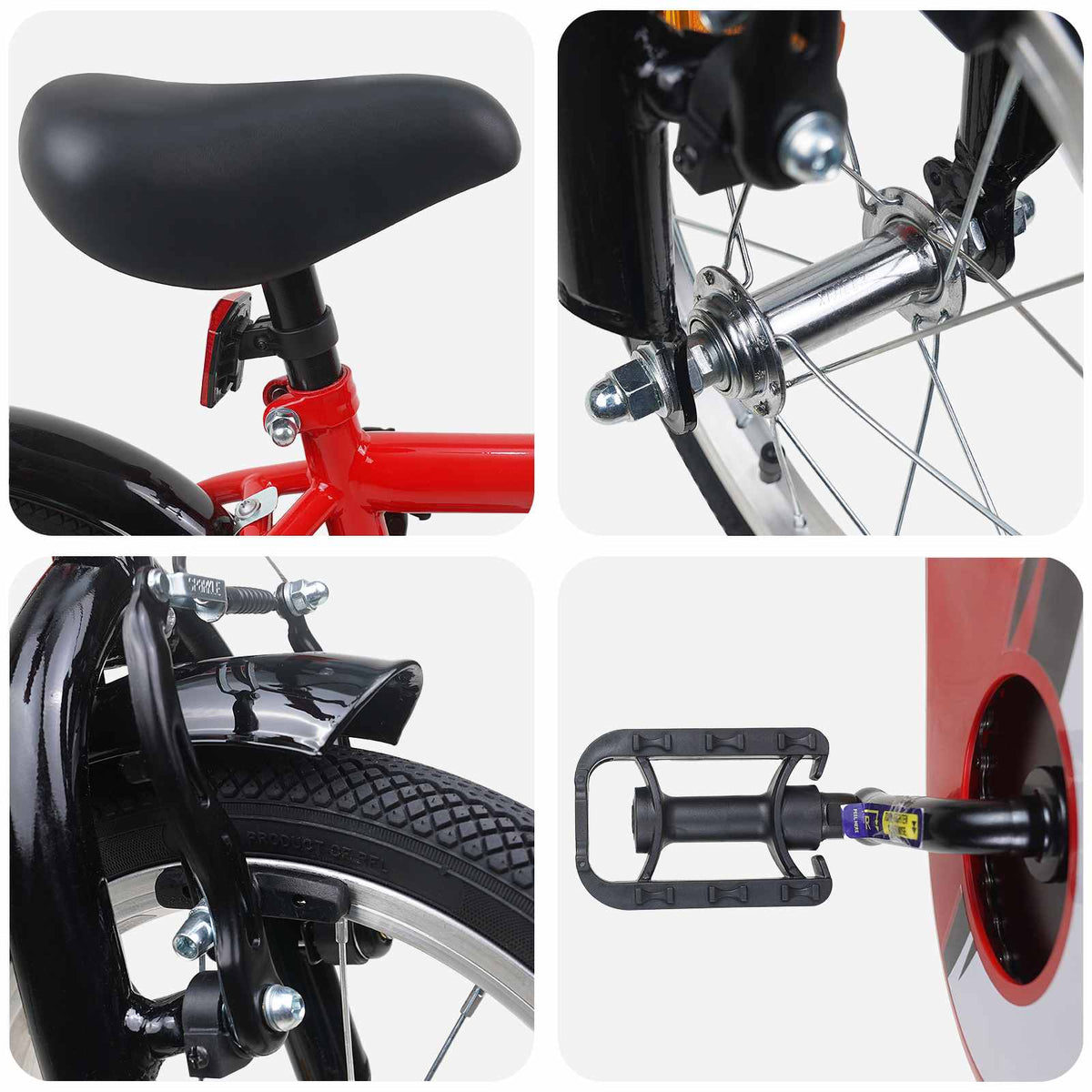Bicicleta Infantil 14 Polegadas para 3 a 5 anos Vermelho — foto 4