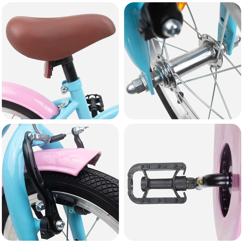 Bicicleta Infantil 16 Polegadas para 4-6 anos Azul-Claro — foto 4