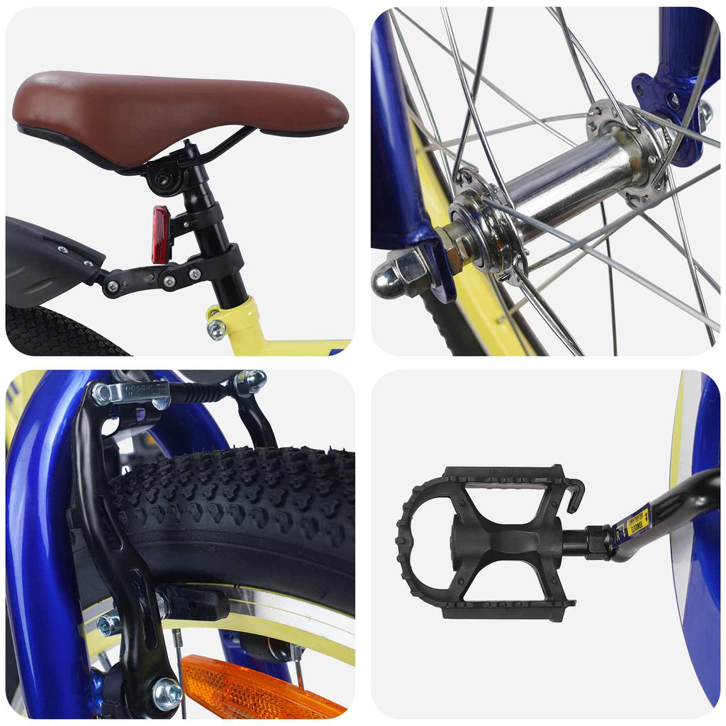 Bicicleta Infantil 18 Polegadas para 5-7 anos Amarelo — foto 4