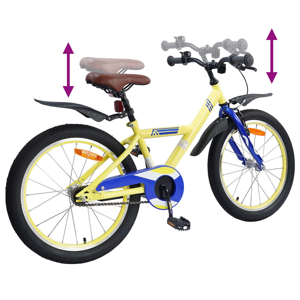 Bicicleta Infantil 18 Polegadas para 5-7 anos Amarelo — foto 7