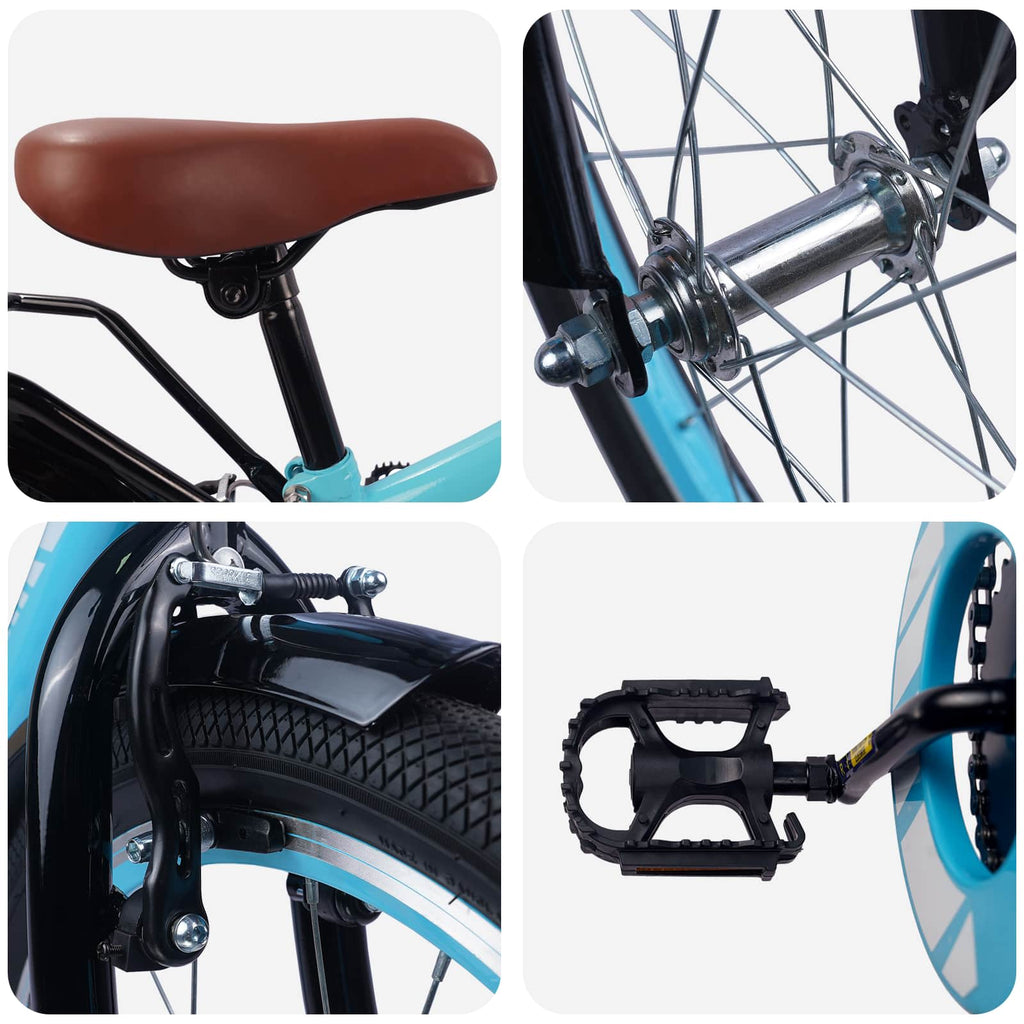 Bicicleta Infantil 18 Polegadas para 5-7 anos Azul-Claro — foto 4