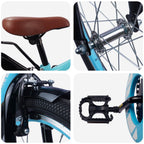 Bicicleta Infantil 18 Polegadas para 5-7 anos Azul-Claro — foto 4