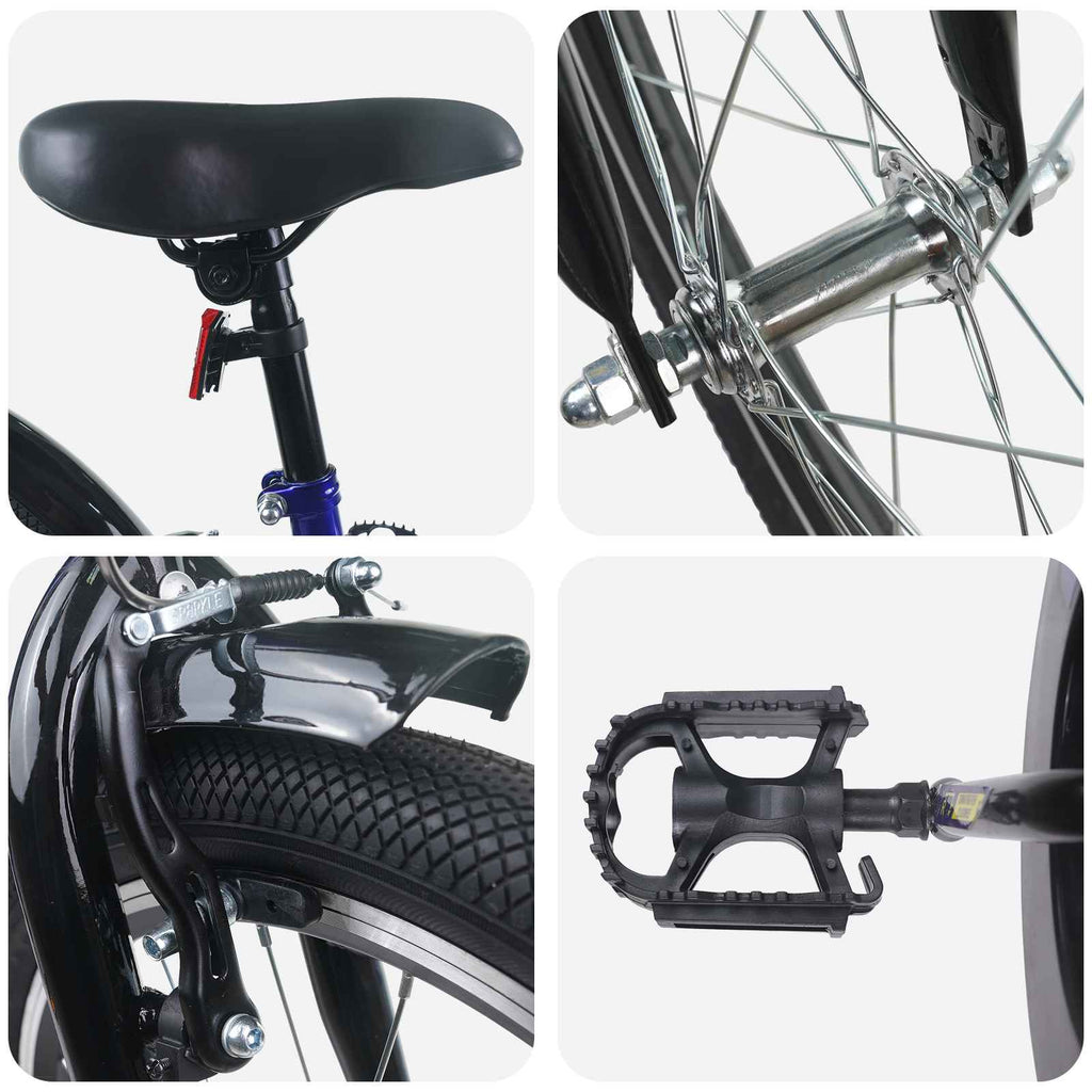 Bicicleta infantil 18 Polegadas para 5-7 anos Azul e Preto — foto 4