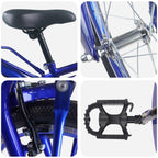 Bicicleta Infantil 18 Polegadas para 5-7 anos Azul Escuro — foto 4