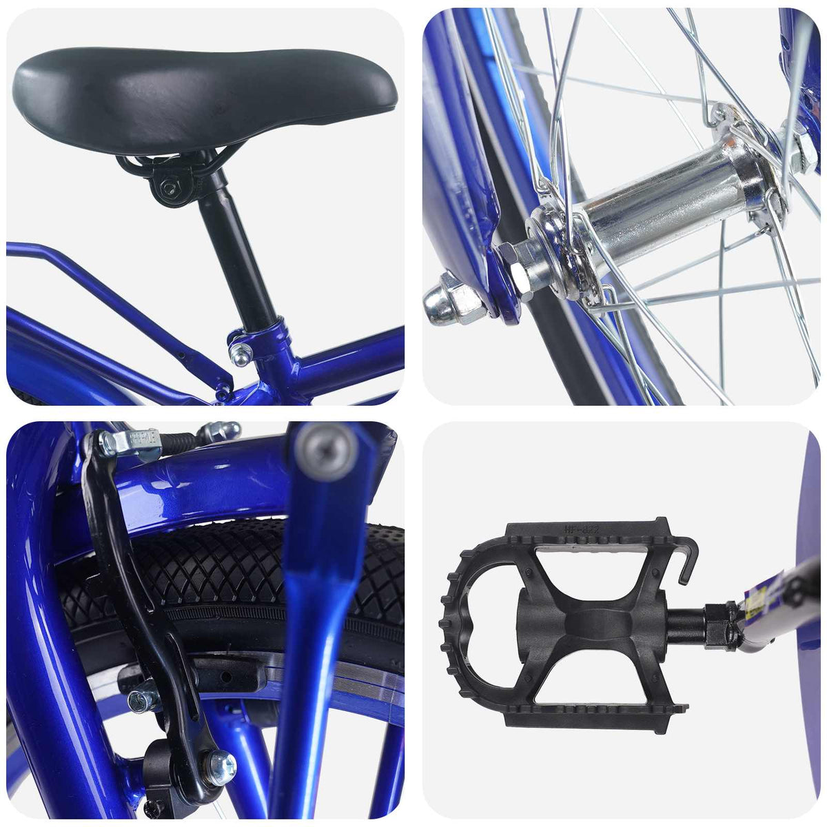 Bicicleta Infantil 18 Polegadas para 5-7 anos Azul Escuro — foto 4
