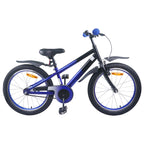 Bicicleta Infantil 18 Polegadas para 5-7 anos Azul Preto — foto 1