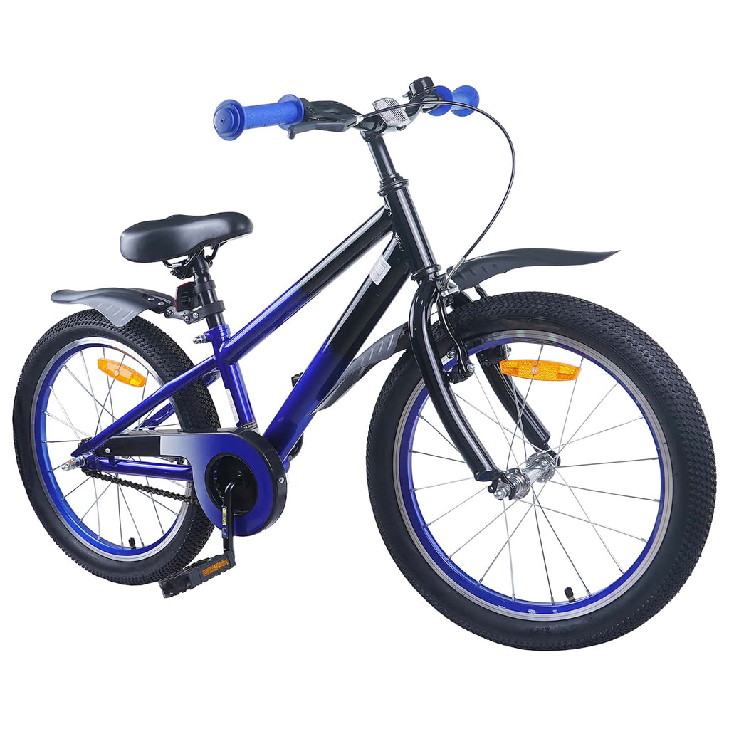 Bicicleta Infantil 18 Polegadas para 5-7 anos Azul Preto — foto 2