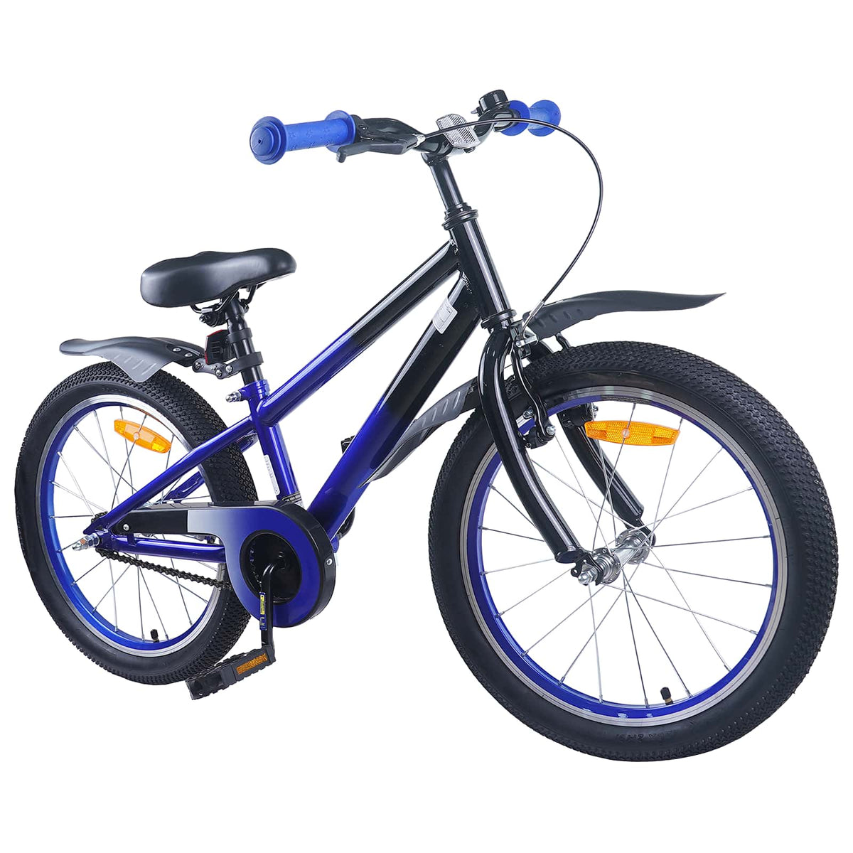 Bicicleta Infantil 18 Polegadas para 5-7 anos Azul Preto — foto 2
