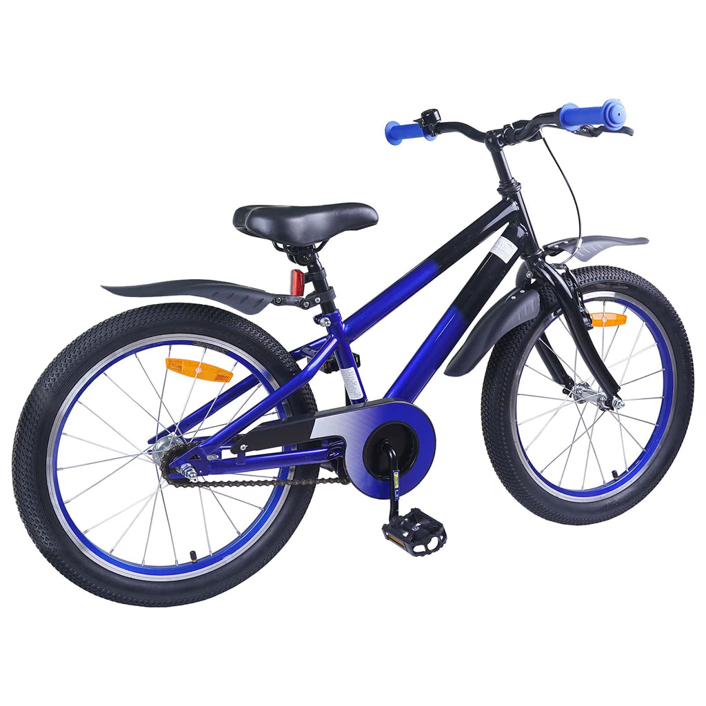 Bicicleta Infantil 18 Polegadas para 5-7 anos Azul Preto — foto 3