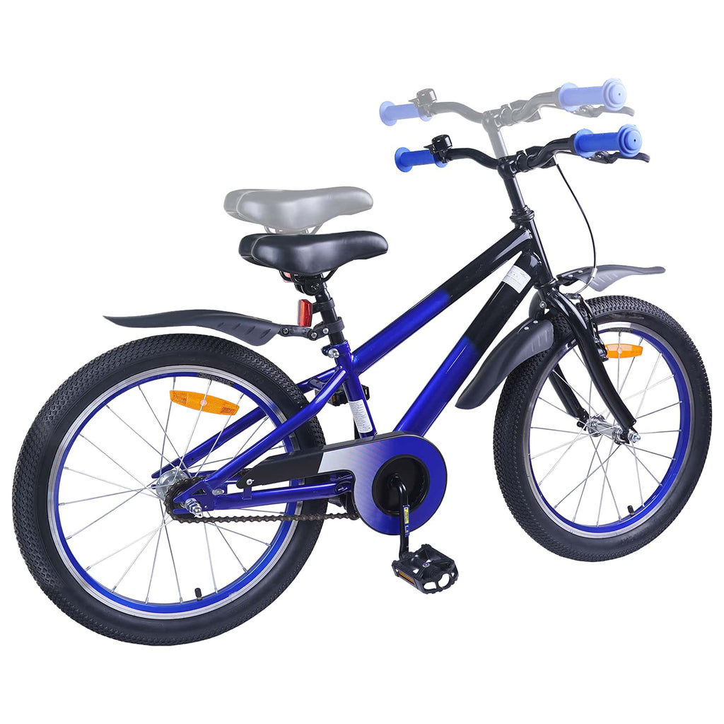 Bicicleta Infantil 18 Polegadas para 5-7 anos Azul Preto — foto 7