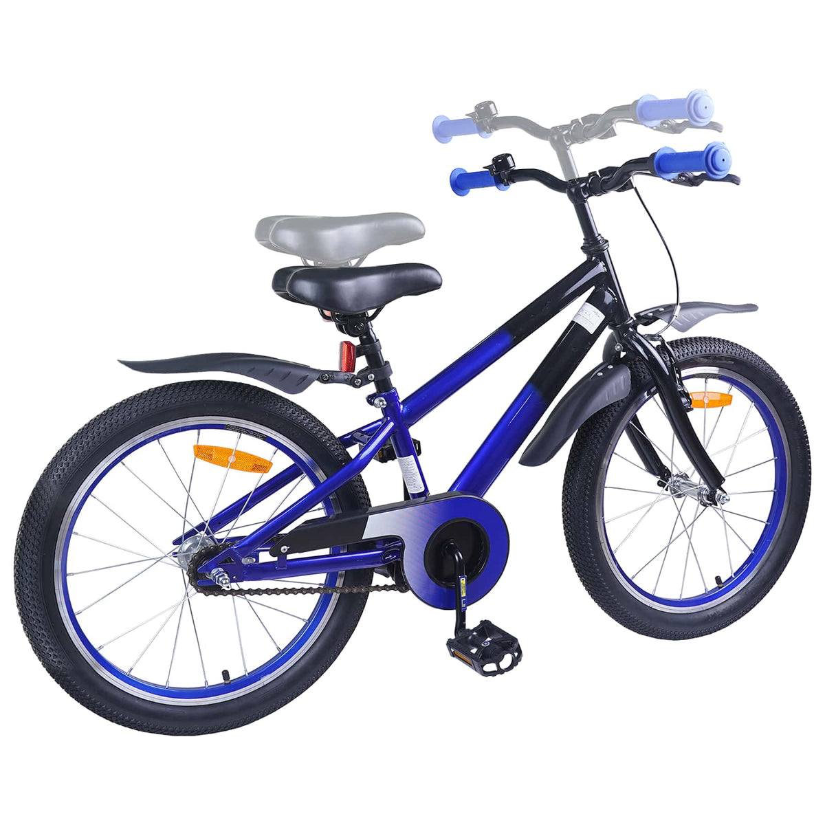 Bicicleta Infantil 18 Polegadas para 5-7 anos Azul Preto — foto 7