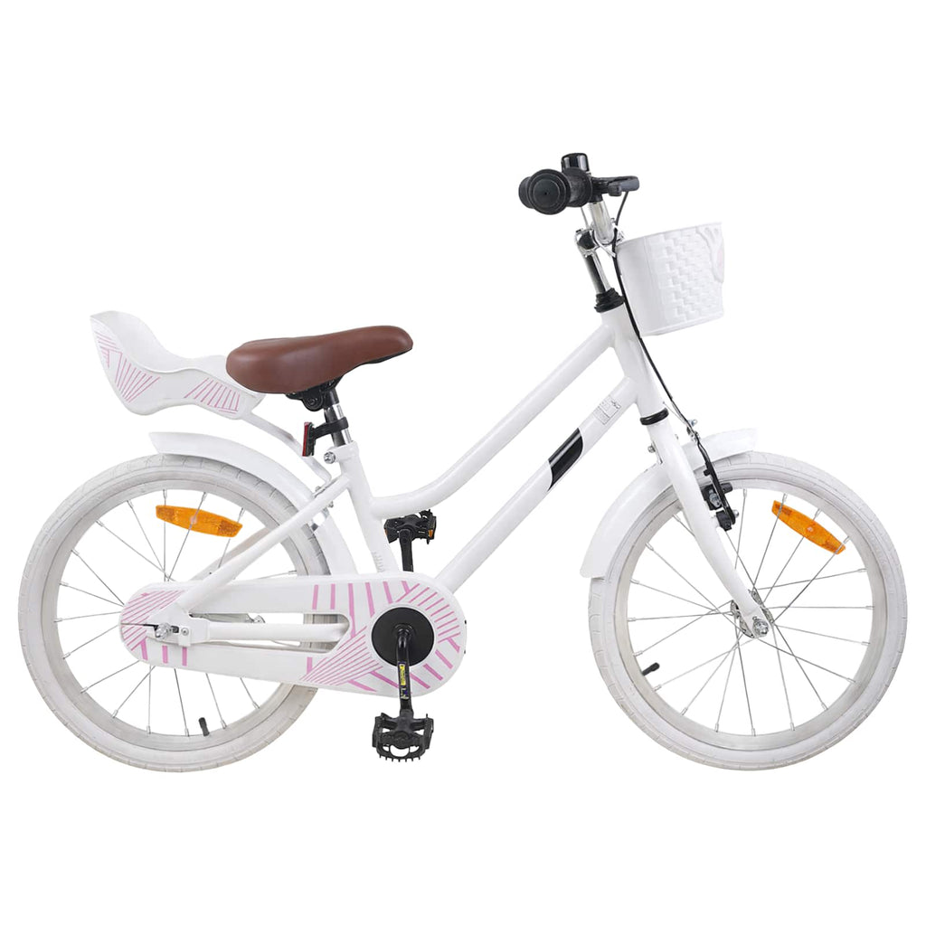 Bicicleta Infantil 18 Polegadas para 5-7 anos Branco — foto 1