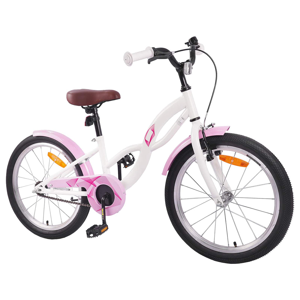 Bicicleta Infantil 18 Polegadas para 5-7 anos Branco — foto 2