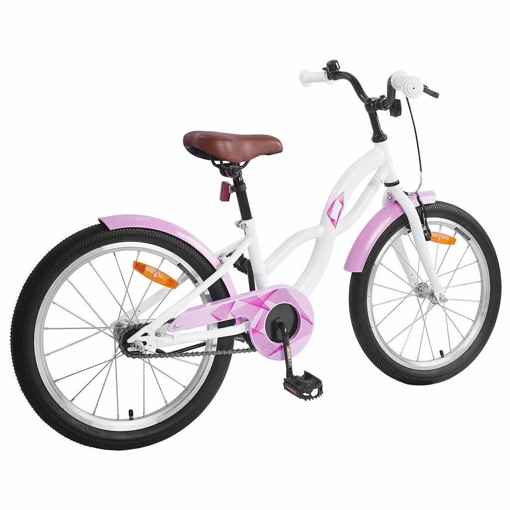 Bicicleta Infantil 18 Polegadas para 5-7 anos Branco — foto 3