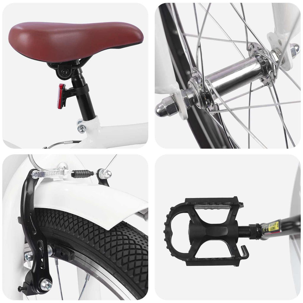 Bicicleta Infantil 18 Polegadas para 5-7 anos branco — foto 4