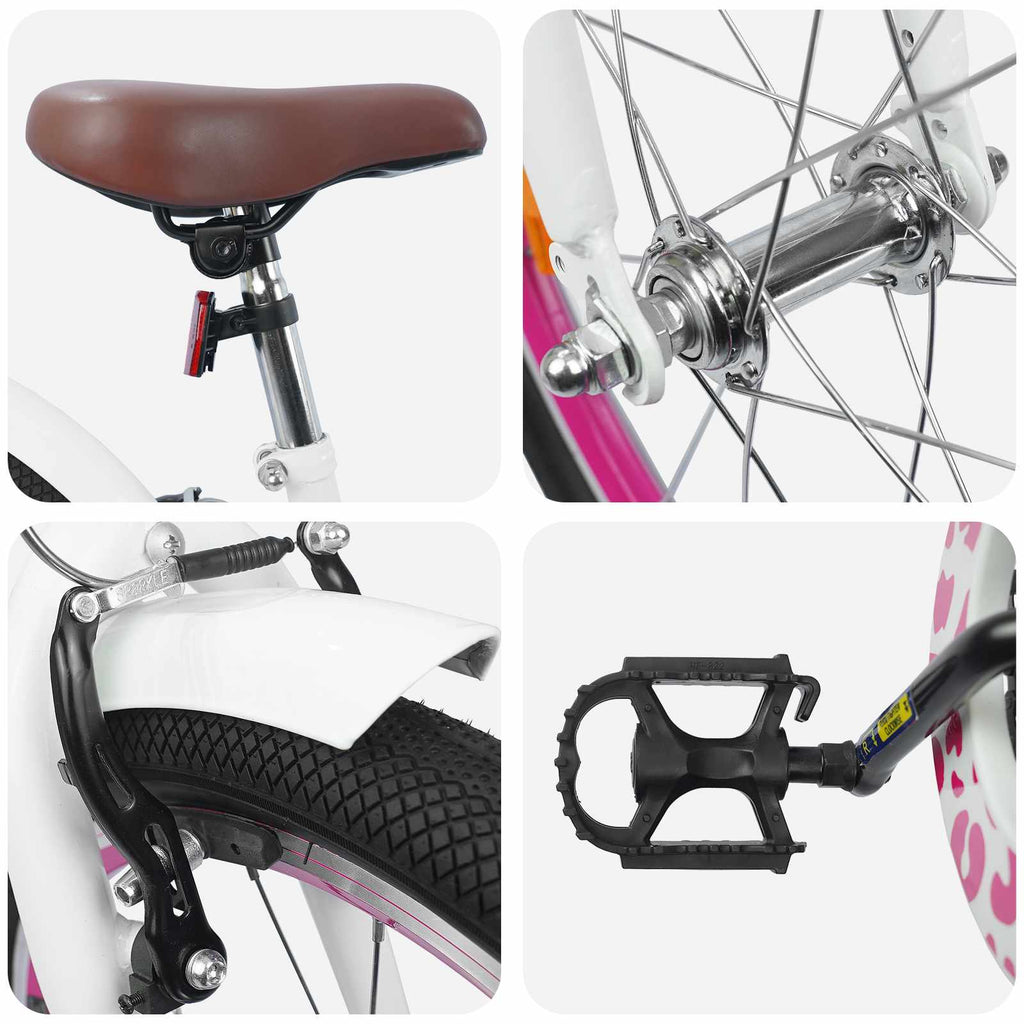 Bicicleta Infantil 18 Polegadas para 5-7 anos Branco — foto 4