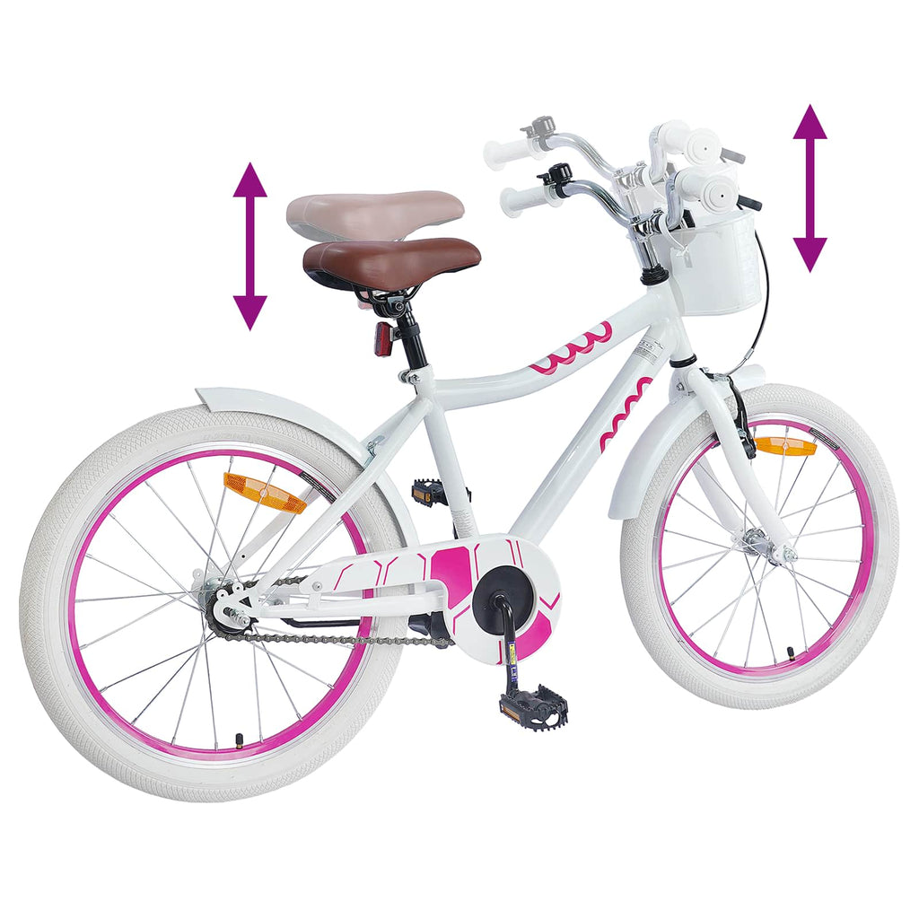 Bicicleta Infantil 18 Polegadas para 5-7 anos Branco — foto 7