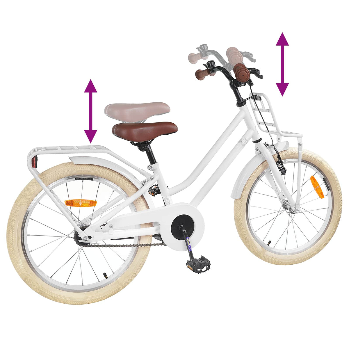 Bicicleta Infantil 18 Polegadas para 5-7 anos Branco — foto 7
