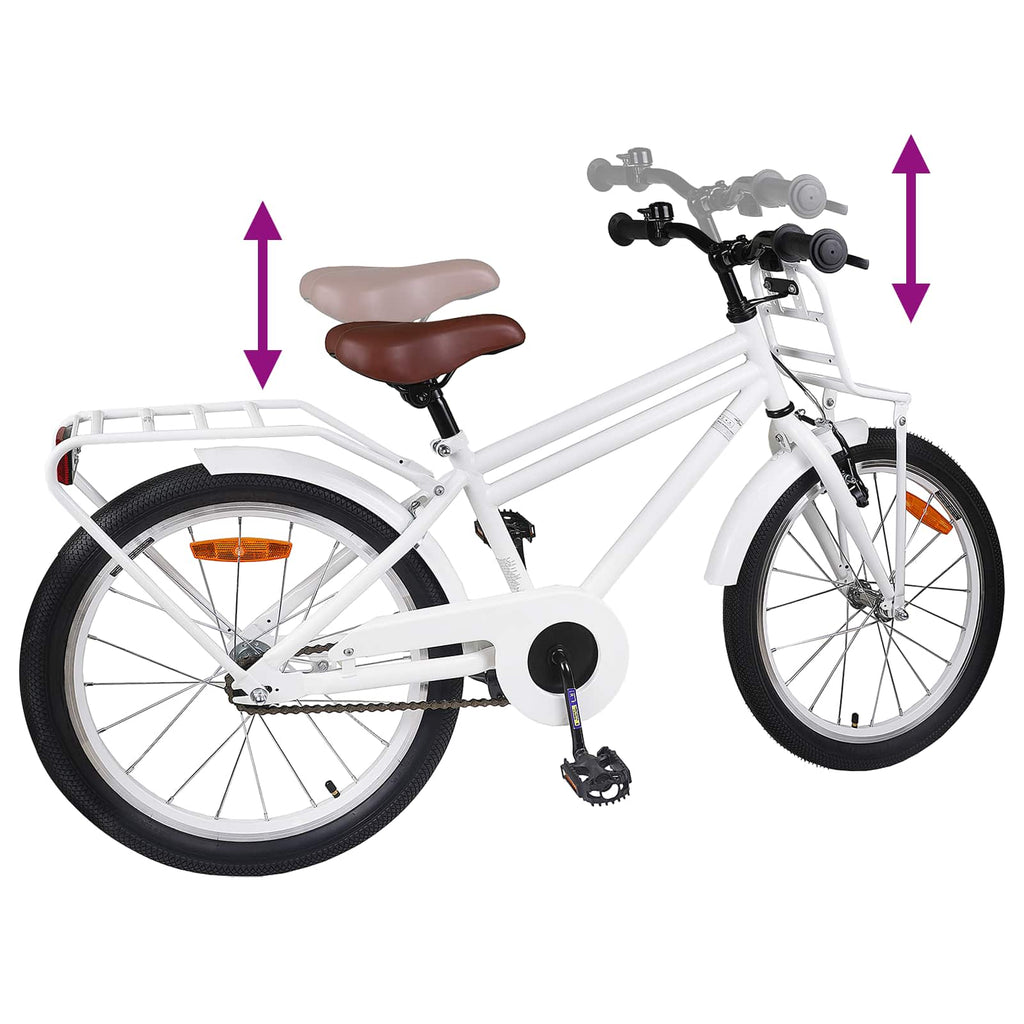Bicicleta Infantil 18 Polegadas para 5-7 anos Branco — foto 7