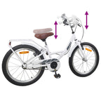 Bicicleta Infantil 18 Polegadas para 5-7 anos Branco — foto 7