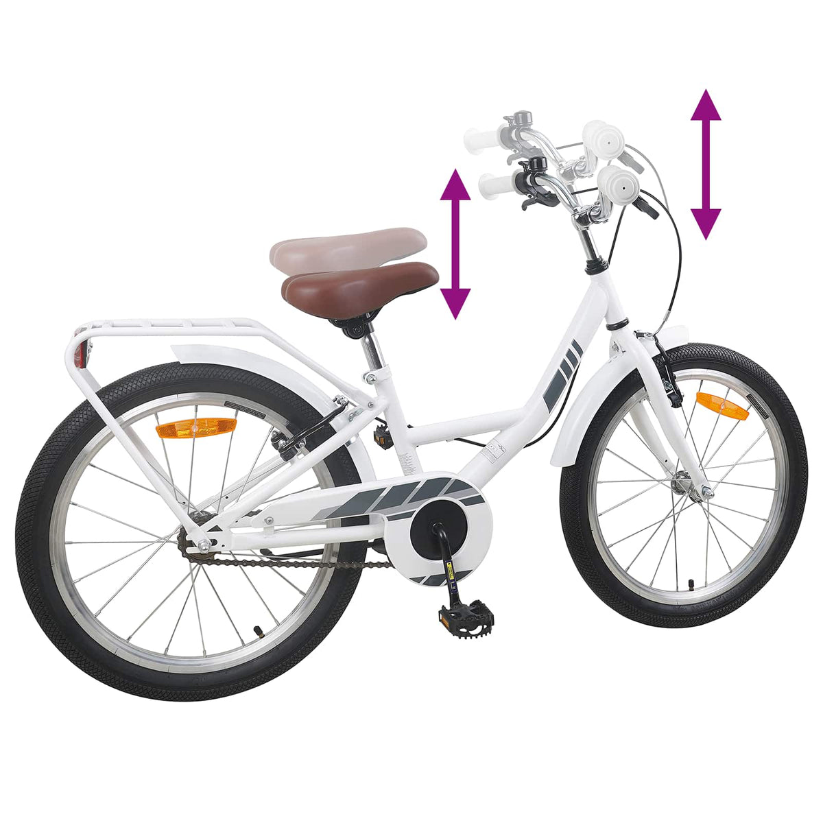 Bicicleta Infantil 18 Polegadas para 5-7 anos Branco — foto 7