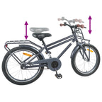 Bicicleta Infantil 18 Polegadas para 5-7 anos Cinzento-Escuro — foto 7