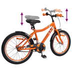 Bicicleta Infantil 18 Polegadas para 5-7 anos Laranja — foto 7