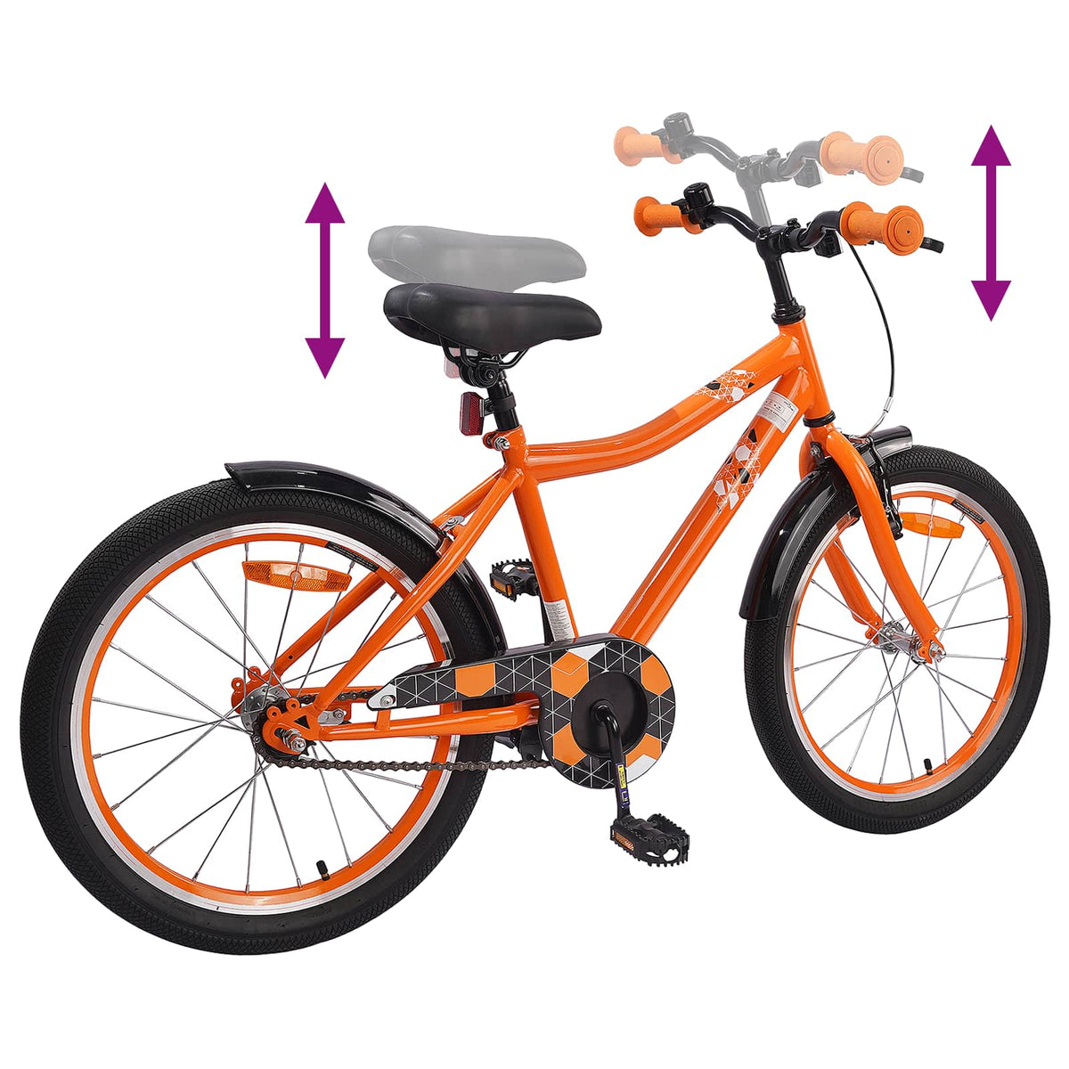 Bicicleta Infantil 18 Polegadas para 5-7 anos Laranja — foto 7