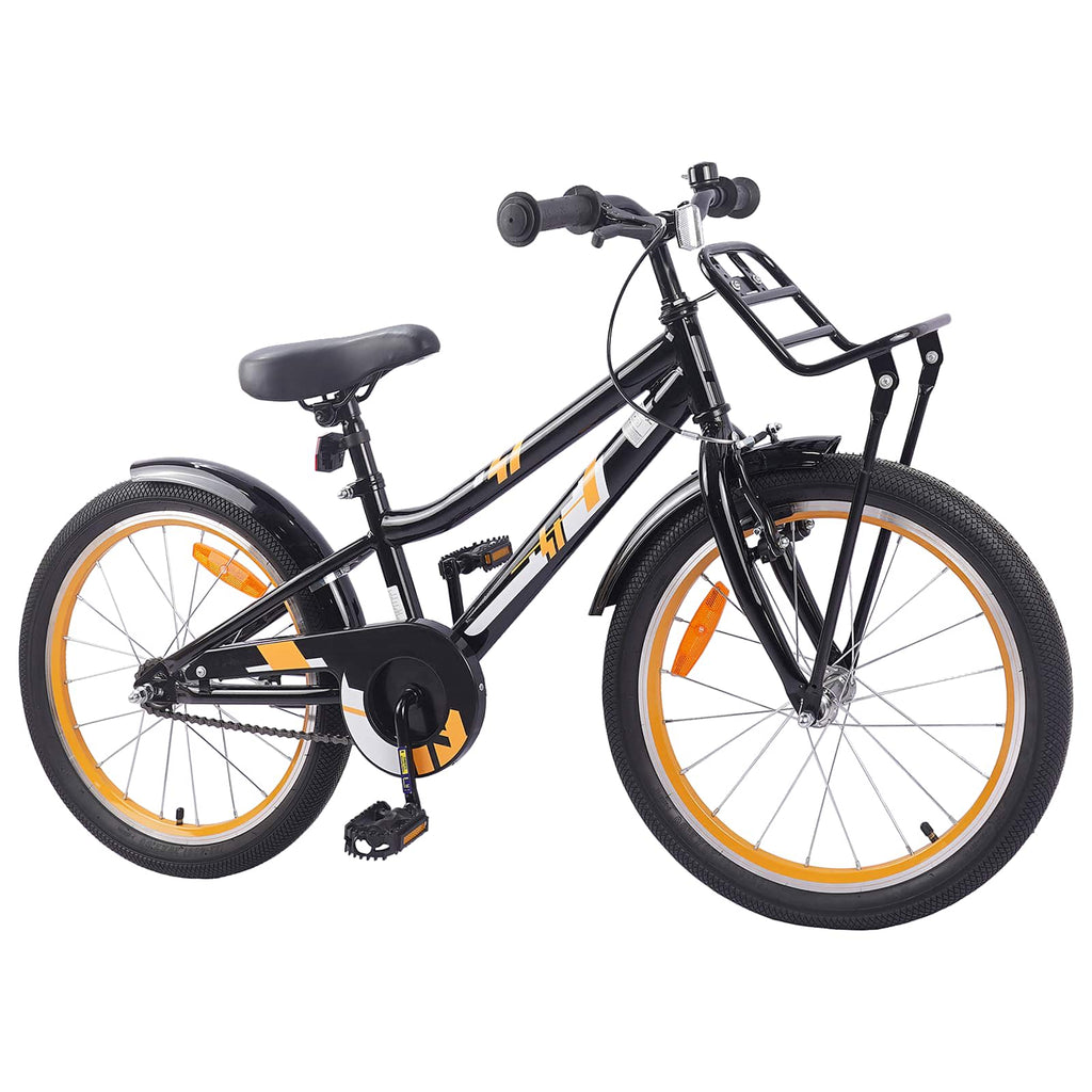 Bicicleta Infantil 18 Polegadas para 5-7 anos Laranja e Preto — foto 2