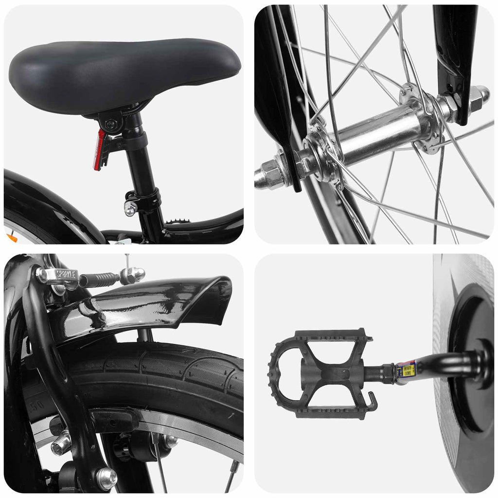 Bicicleta Infantil 18 Polegadas para 5-7 anos Preto — foto 4