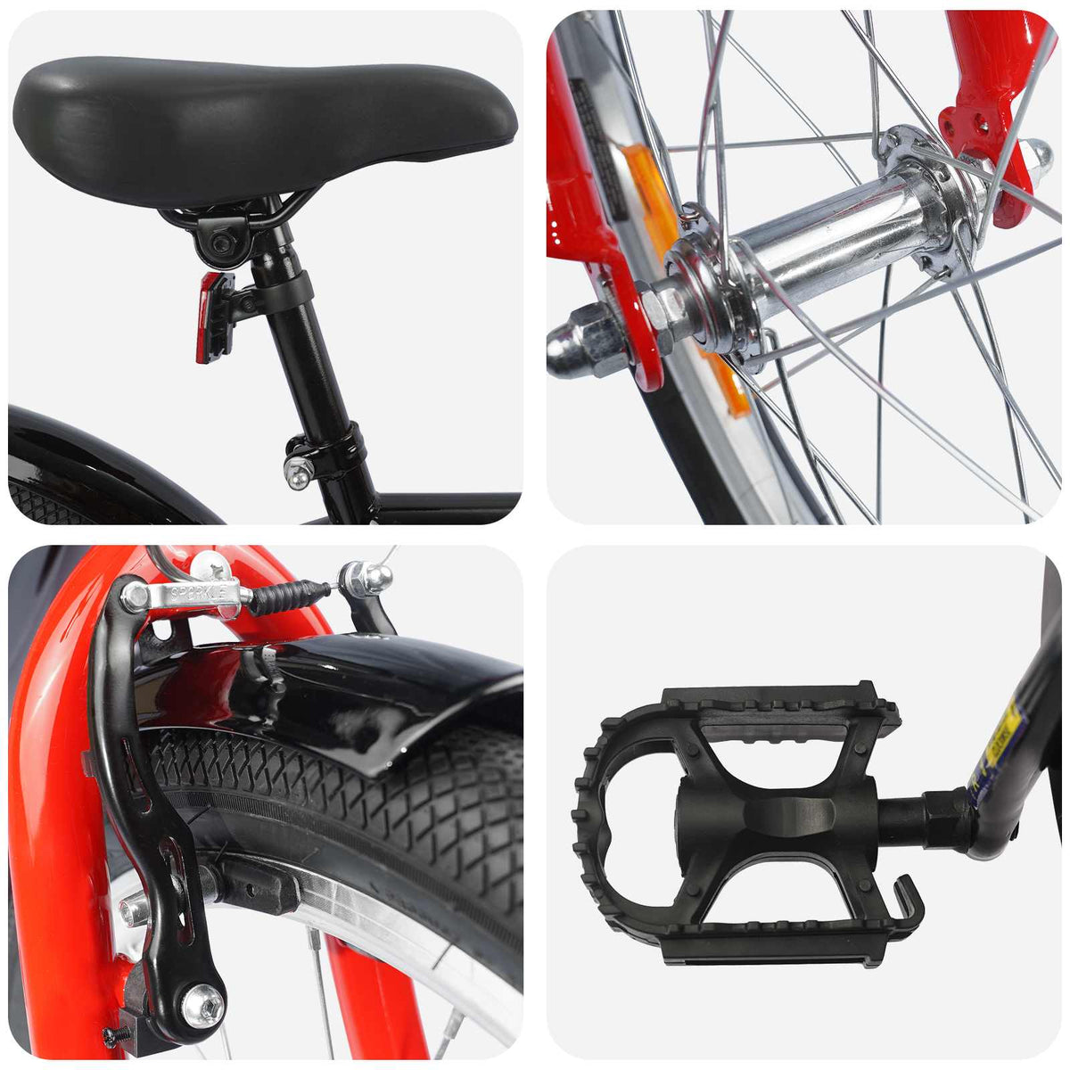Bicicleta Infantil 18 Polegadas para 5-7 anos Preto — foto 4
