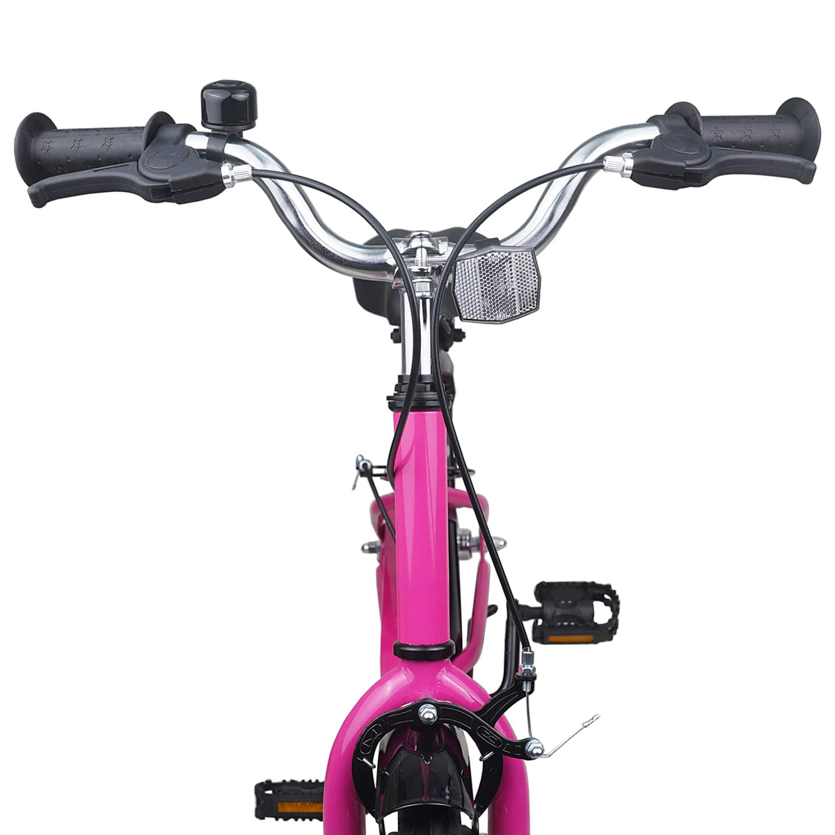Bicicleta Infantil 18 Polegadas para 5-7 anos Preto Rosa — foto 5