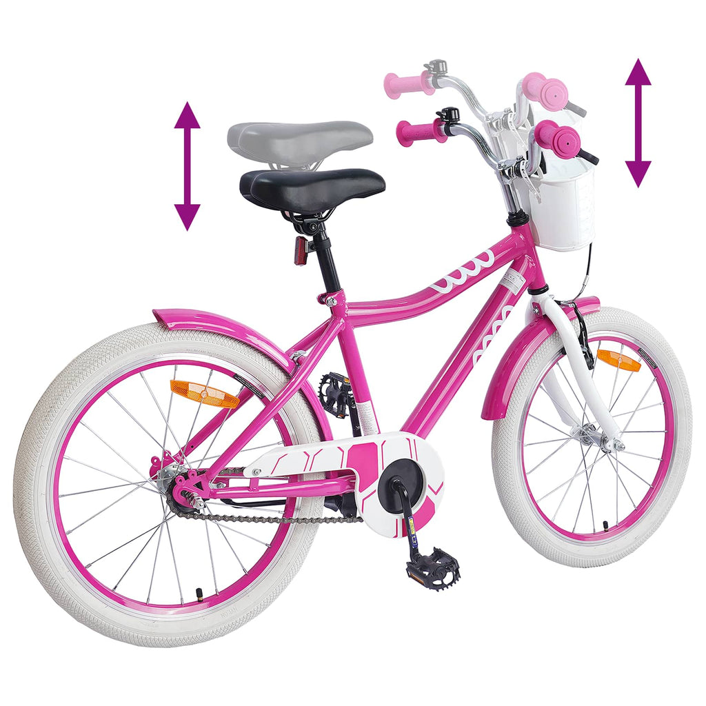 Bicicleta Infantil 18 Polegadas para 5-7 anos Rosa — foto 7