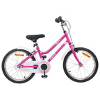 Bicicleta Infantil 18 Polegadas para 5-7 anos Rosa Branco — foto 1