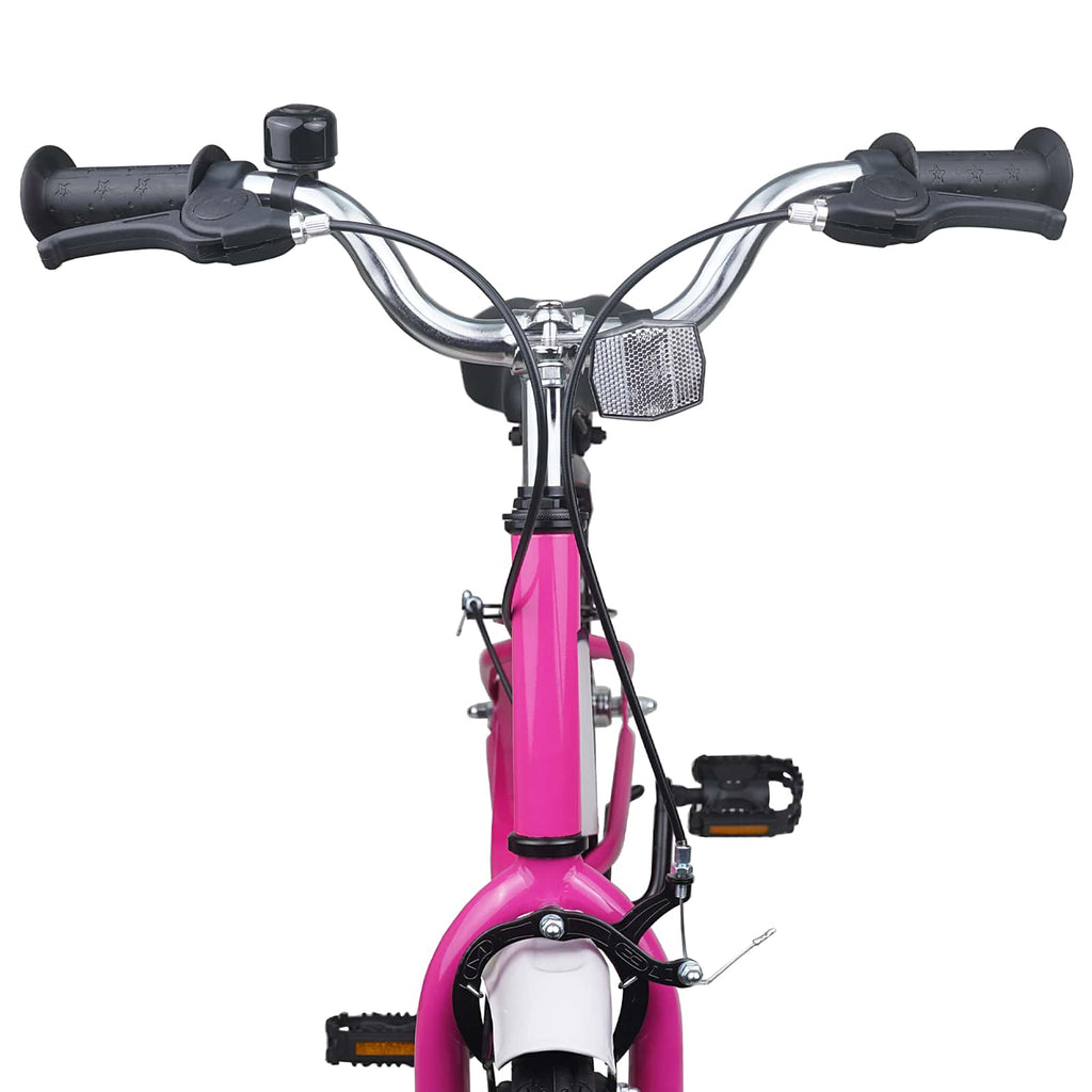 Bicicleta Infantil 18 Polegadas para 5-7 anos Rosa Branco — foto 5