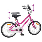 Bicicleta Infantil 18 Polegadas para 5-7 anos Rosa Branco — foto 7