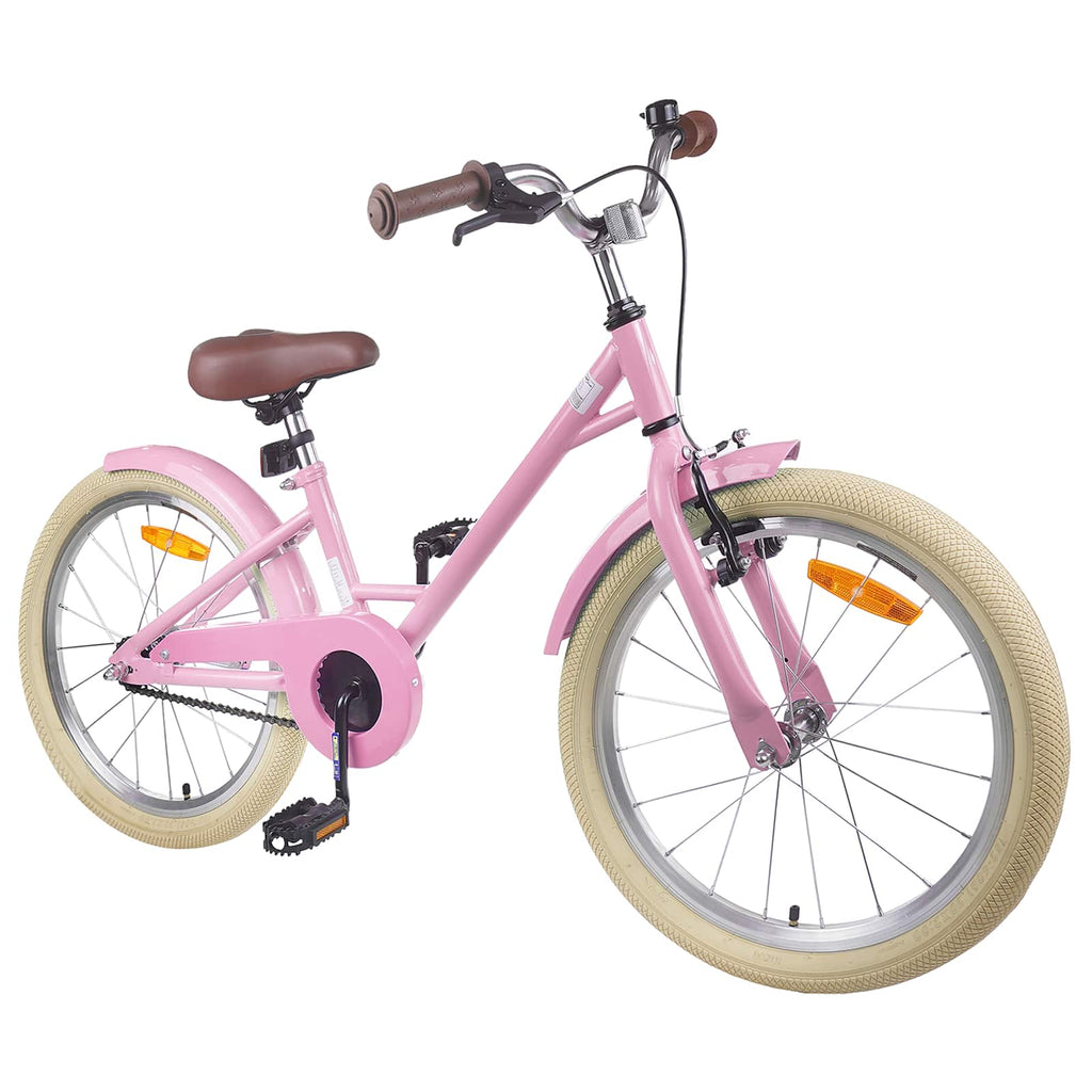 Bicicleta Infantil 18 Polegadas para 5-7 anos Rosa Claro — foto 2