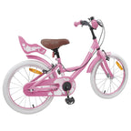 Bicicleta Infantil 18 Polegadas para 5-7 anos Rosa Claro — foto 3