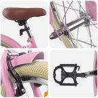 Bicicleta Infantil 18 Polegadas para 5-7 anos Rosa Claro — foto 4
