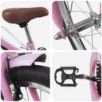 Bicicleta Infantil 18 Polegadas para 5-7 anos Rosa Claro — foto 4