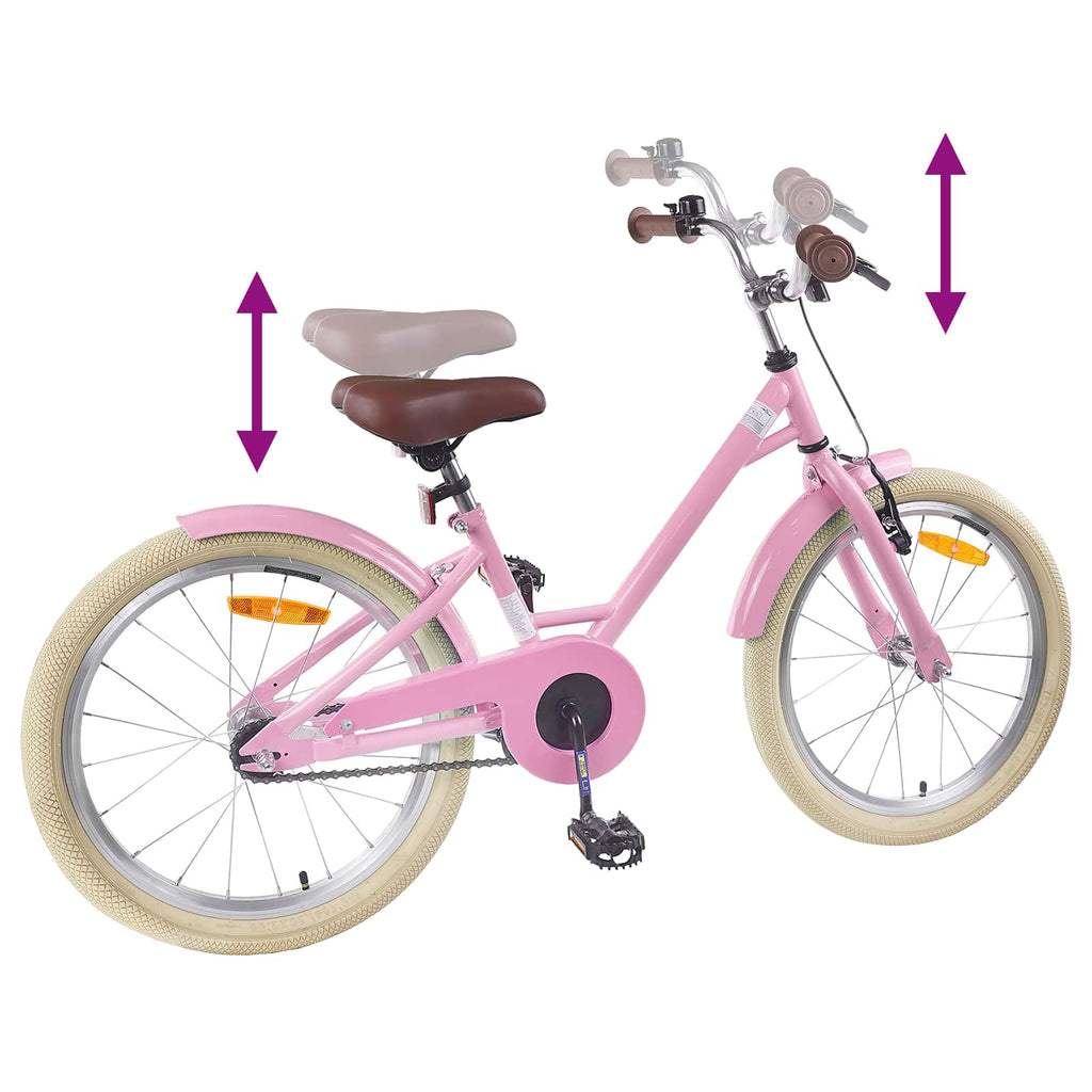 Bicicleta Infantil 18 Polegadas para 5-7 anos Rosa Claro — foto 7