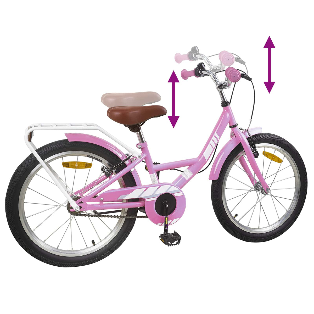 Bicicleta Infantil 18 Polegadas para 5-7 anos Rosa Claro — foto 7