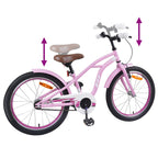 Bicicleta Infantil 18 Polegadas para 5-7 anos Rosa Claro — foto 7