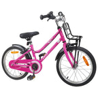 Bicicleta Infantil 18 Polegadas para 5-7 anos Rosa e Preto — foto 2