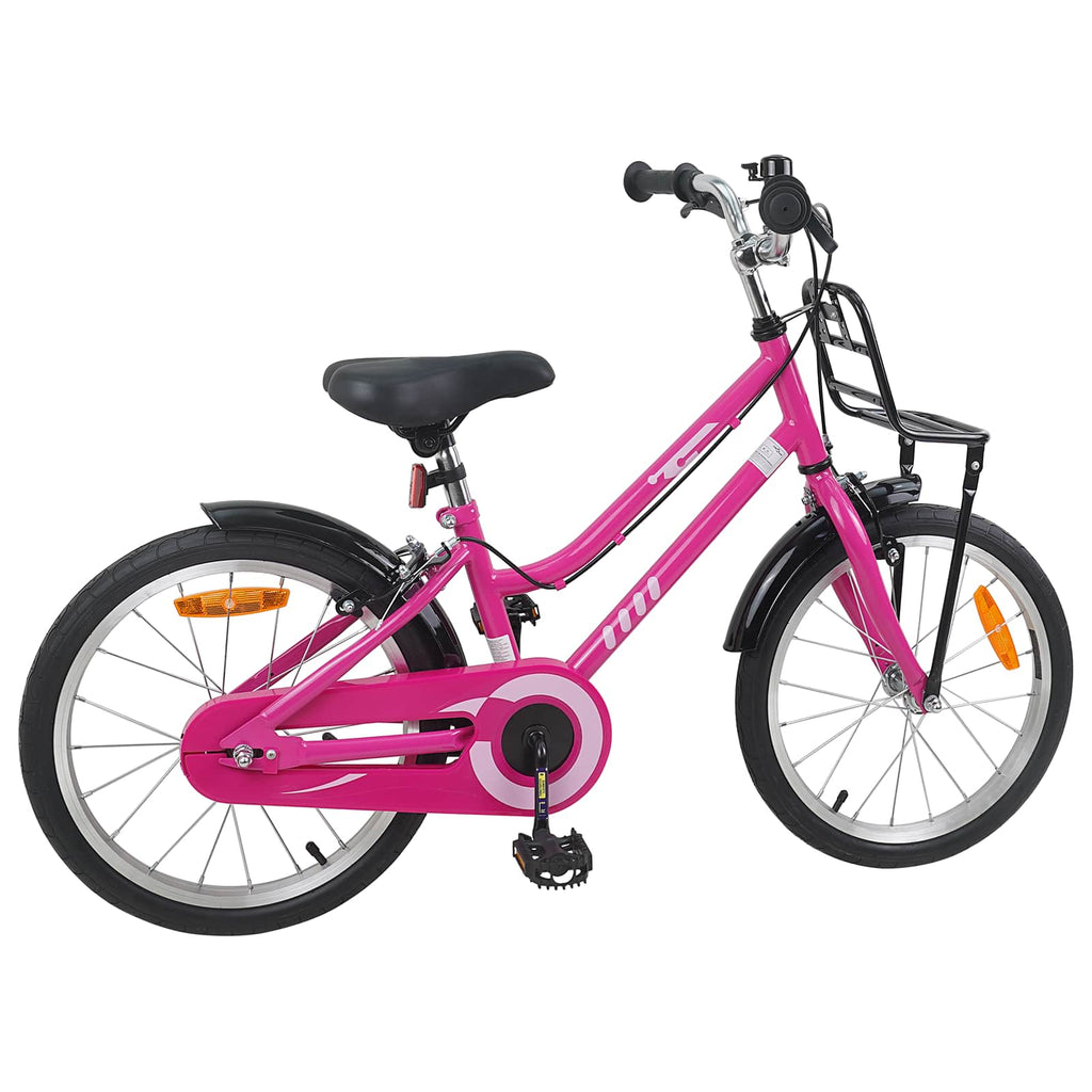 Bicicleta Infantil 18 Polegadas para 5-7 anos Rosa e Preto — foto 3
