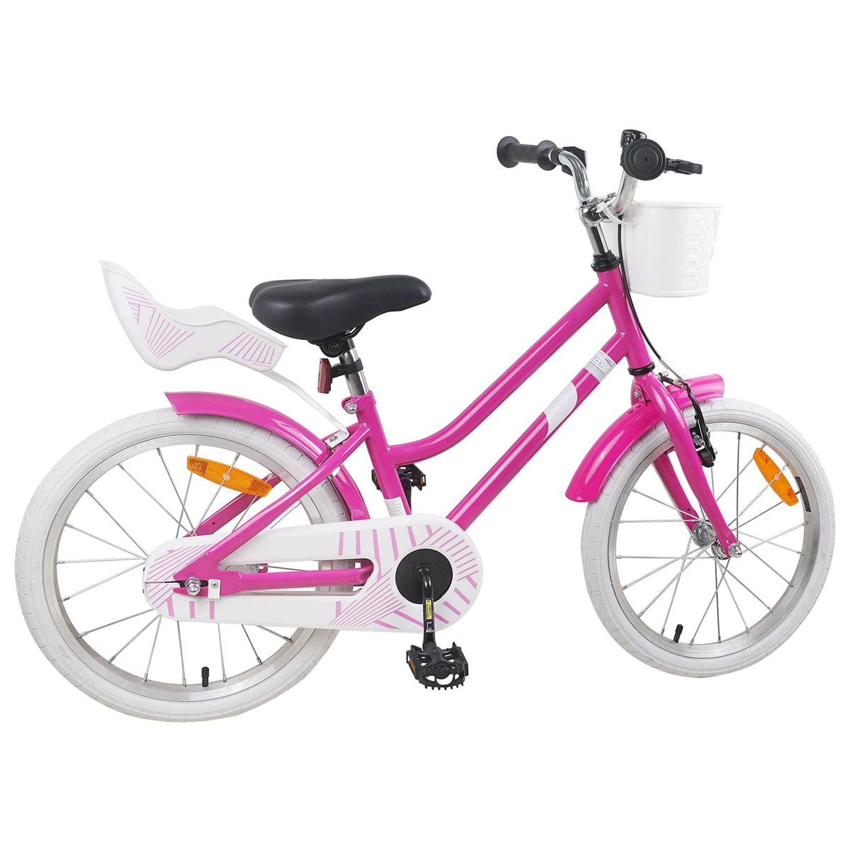 Bicicleta Infantil 18 Polegadas para 5-7 anos Rosa Escuro — foto 3