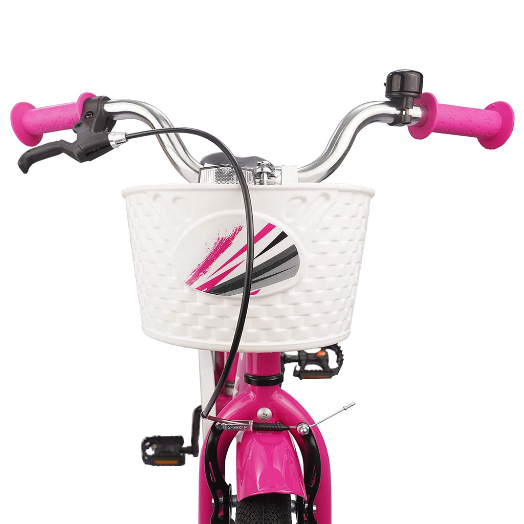 Bicicleta Infantil 18 Polegadas para 5-7 anos Rosa Escuro — foto 5