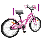Bicicleta Infantil 18 Polegadas para 5-7 anos Rosa Escuro — foto 7